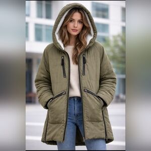 Olive Hooded Jacket Large